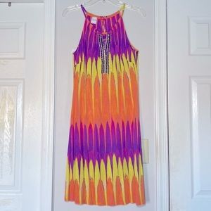 INC International Concepts beach collection Multicolor Halter Dress/cover up